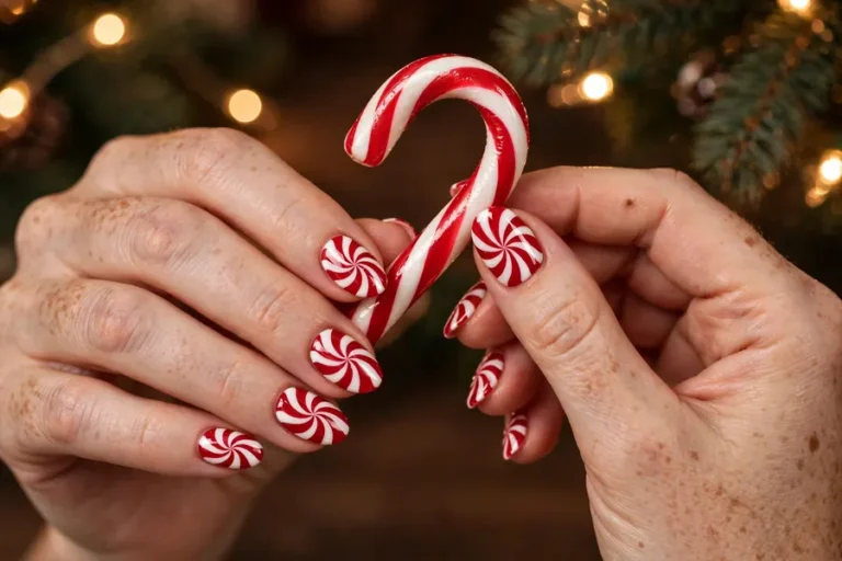 25 Peppermint Nail Ideas for the Sweetest Christmas Manicure