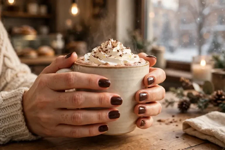 25 Hot Chocolate Nail Ideas for the Coziest Winter Manicure