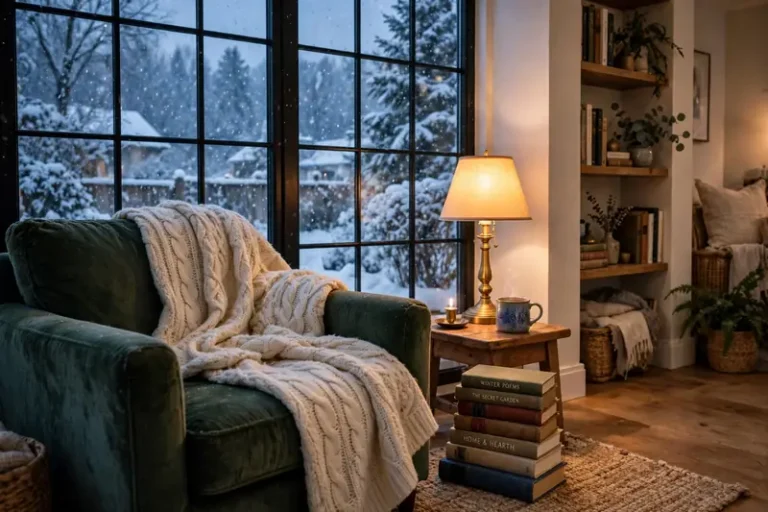 25 Cozy Winter Reading Nook Ideas for Slow Quiet Evenings