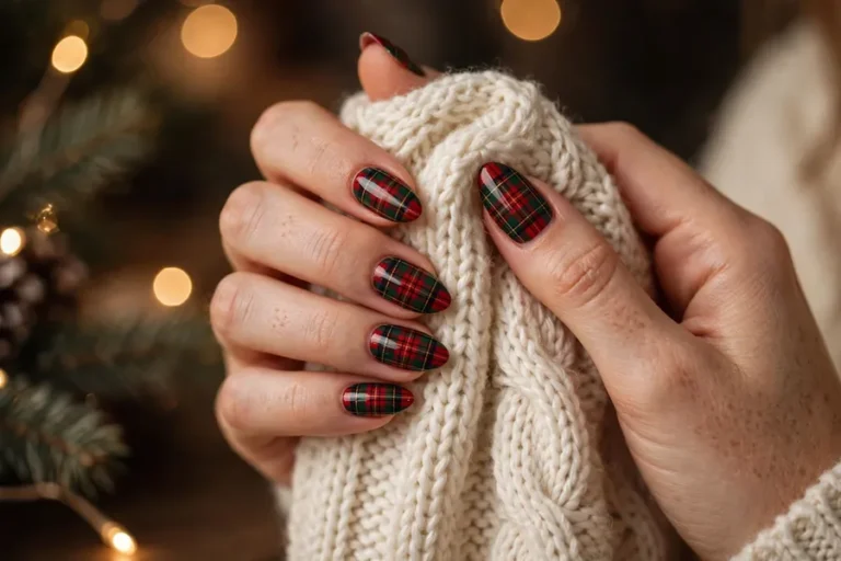 25 Christmas Plaid Nail Ideas for the Coziest Holiday Manicure