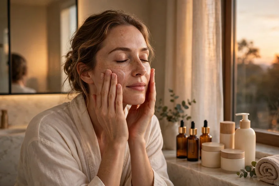 Autumn skincare layering ritual for fall self care routine